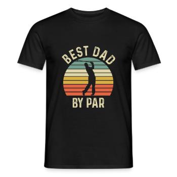 Best Dad By Par - Cadeau pour un golfeur - T-shirt homme - noir - Devant - AI Model Male 178 light (178cm)