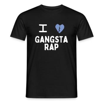 J’adore le Gangsta Rap - T-shirt homme - noir - Devant - AI Model Male 178 light (178cm)