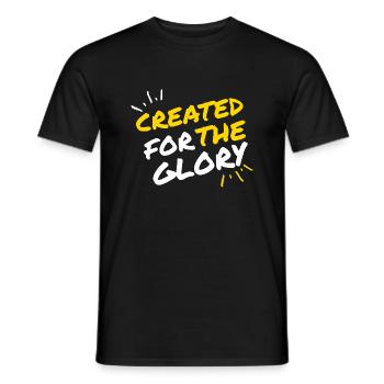 Créé pour la gloire - T-shirt homme - noir - Devant - AI Model Male 178 light (178cm)