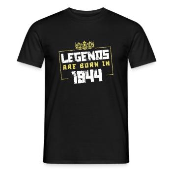 1944 legends born in - Männer T-Shirt - Schwarz - Vorne - AI Model Male 178 light (178cm)