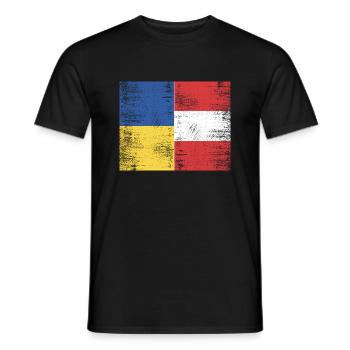 Ukraine - Austria - Men's T-Shirt - black - Front - AI Model Male 178 light (178cm)