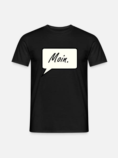 Moin - Männer T-Shirt - Schwarz