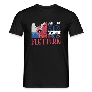 Kletterer Berg Bergsteigen Klettern - Männer T-Shirt - Schwarz - Vorne - AI Model Male 178 light (178cm)