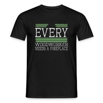 mason jackhammer quote chainsaw grab - Men's T-Shirt - black - Front - AI Model Male 178 light (178cm)