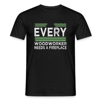 bday carpenter joke awesome felling birthday - Männer T-Shirt - Schwarz - Vorne - AI Model Male 178 light (178cm)