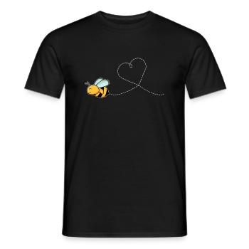 Flying Bee Femmes Honey Heart Apiculteur - T-shirt homme - noir - Devant - AI Model Male 178 light (178cm)