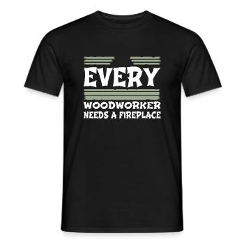 quote chop wood union carpenter birthday gift - Men's T-Shirt - black - Front - AI Model Male 178 light (178cm)