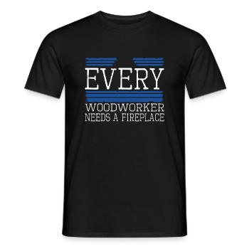 syndicat charpentier ébéniste bday arboristes - T-shirt homme - noir - Devant - AI Model Male 178 light (178cm)