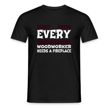 carpenter funny tshirts jokes forester best - Men's T-Shirt - black - Front - AI Model Male 178 light (178cm)