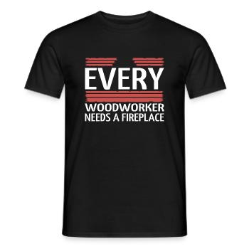 présent exploitation forestière devis foresterie - T-shirt homme - noir - Devant - AI Model Male 178 light (178cm)