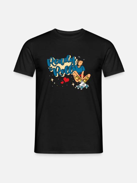 To Roll Roller Skate - Männer T-Shirt - Schwarz