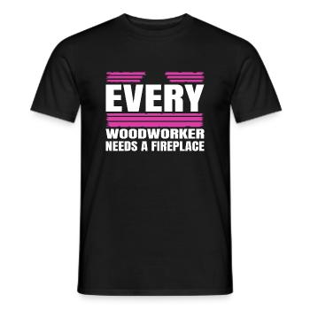 lumberman sayings construction carpenter plumber - Men's T-Shirt - black - Front - AI Model Male 178 light (178cm)