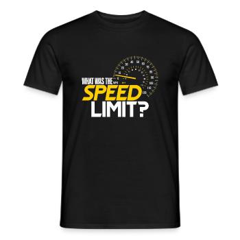 What Was The Speed Limit 3 - Männer T-Shirt - Schwarz - Vorne - AI Model Male 178 light (178cm)
