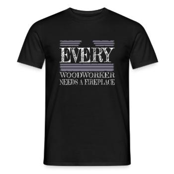 present present idea forest work carpentry - Männer T-Shirt - Schwarz - Vorne - AI Model Male 178 light (178cm)