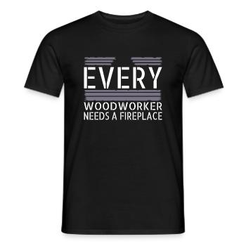 charpentier scie charpentier citations tshirts - T-shirt homme - noir - Devant - AI Model Male 178 light (178cm)