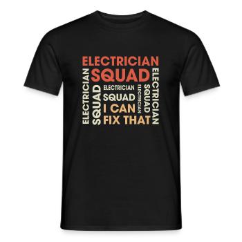 Lustiges Sprichwort „Craftsman Voltage“ - Männer T-Shirt - Schwarz - Vorne - AI Model Male 178 light (178cm)