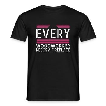 chainsaw carpenter jokes carpenter funny plumber - Männer T-Shirt - Schwarz - Vorne - AI Model Male 178 light (178cm)