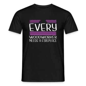 funny quote a carpenters prayer tshirts lumberjack - Men's T-Shirt - black - Front - AI Model Male 178 light (178cm)