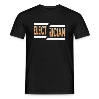 Awesome Retro Electrician Designs T-Shirt - Men's T-Shirt - black - Front - AI Model Male 178 light (178cm)