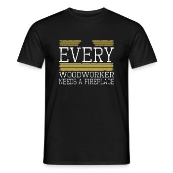 tree carpenter joke mason construction carpenter - Männer T-Shirt - Schwarz - Vorne - AI Model Male 178 light (178cm)