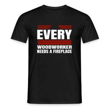 cadeau d’anniversaire syndicat charpentier - T-shirt homme - noir - Devant - AI Model Male 178 light (178cm)
