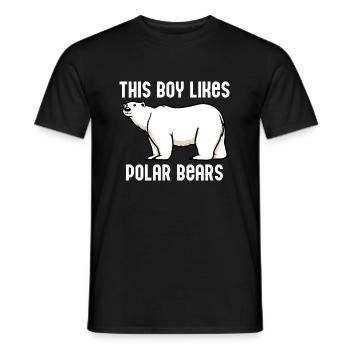 Junge mag Eisbären Expedition Wildnis - Männer T-Shirt - Schwarz - Vorne - AI Model Male 178 light (178cm)