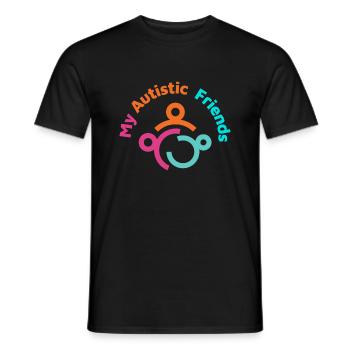 My Autistic Friends - Men's T-Shirt - black - Front - AI Model Male 178 light (178cm)