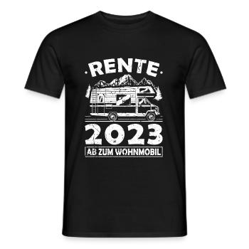 Rente 2023 Ab Zum Wohnmobil Ruhestand Rentner - Männer T-Shirt - Schwarz - Vorne - AI Model Male 178 light (178cm)