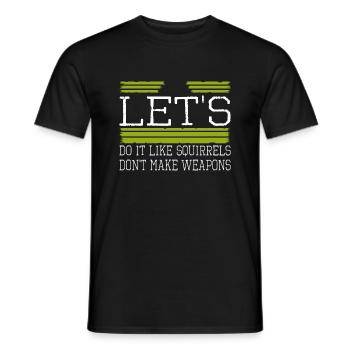 Awesome Bday Sayings Flower Power Green Anti War - Men's T-Shirt - black - Front - AI Model Male 178 light (178cm)