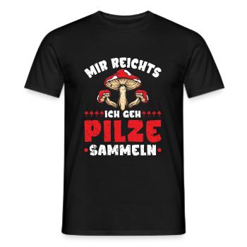 Pilze Sammeln Schwammerl Pilzsammler - Männer T-Shirt - Schwarz - Vorne - AI Model Male 178 light (178cm)