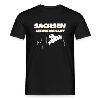 Sachsen meine Heimat - Männer T-Shirt - Schwarz - Vorne - AI Model Male 178 light (178cm)