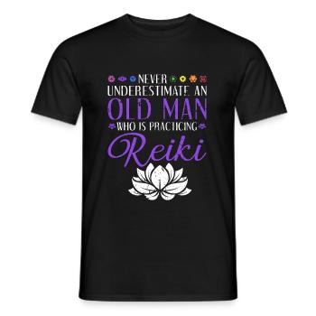 Reiki Meister - Männer T-Shirt - Schwarz - Vorne - AI Model Male 178 light (178cm)
