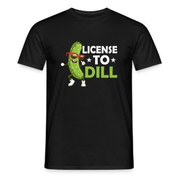 License To Dill Cucumber Pickle - Männer T-Shirt - Schwarz - Vorne - AI Model Male 178 light (178cm)