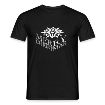 Joyeux Noël avec flocon de neige - T-shirt homme - noir - Devant - AI Model Male 178 light (178cm)
