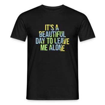 leave me alone day - Männer T-Shirt - Schwarz - Vorne - AI Model Male 178 light (178cm)