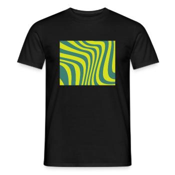 Ondes vertes - T-shirt homme - noir - Devant - AI Model Male 178 light (178cm)