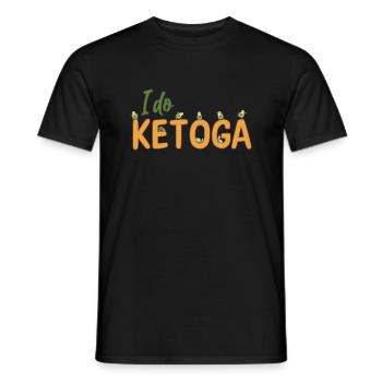 Ketosis Yoga Nutrition cétogène Régime cétarien - T-shirt homme - noir - Devant - AI Model Male 178 light (178cm)