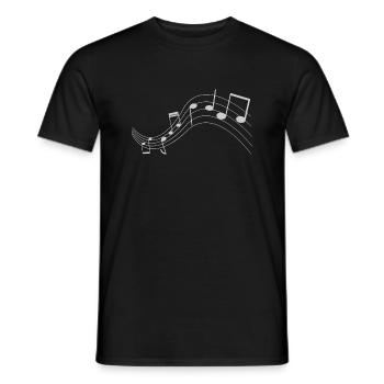 Musique - T-shirt Notes de musique - T-shirt homme - noir - Devant - AI Model Male 178 light (178cm)