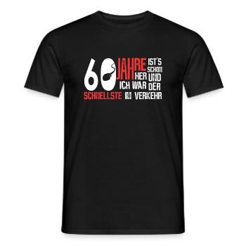60. Geburtstag - der schnellste - Männer T-Shirt - Schwarz - Vorne - AI Model Male 178 light (178cm)