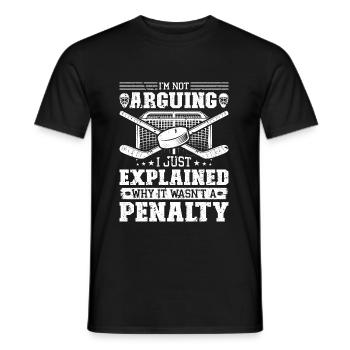 Hockeyspieler Penalty Eishockey - Männer T-Shirt - Schwarz - Vorne - AI Model Male 178 light (178cm)