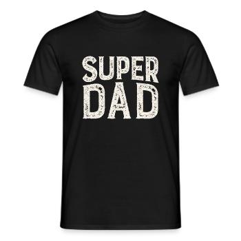 Super Dad - Men's T-Shirt - black - Front - AI Model Male 178 light (178cm)