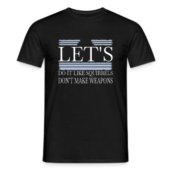 hippy jokes birthday present anti war - Men's T-Shirt - black - Front - AI Model Male 178 light (178cm)