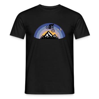 Fliegender Biker - Männer T-Shirt - Schwarz - Vorne - AI Model Male 178 light (178cm)