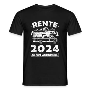 Rente 2024 Wohnmobil Ruhestand Rentner - Männer T-Shirt - Schwarz - Vorne - AI Model Male 178 light (178cm)
