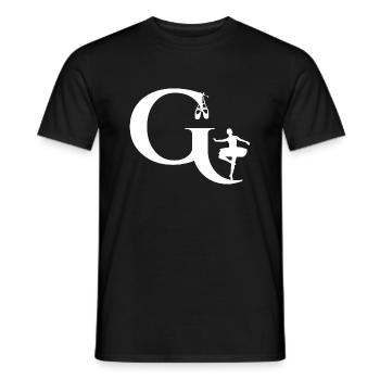Buchstabe g Ballerina - Männer T-Shirt - Schwarz - Vorne - AI Model Male 178 light (178cm)