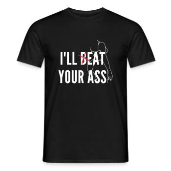 Eat ass - Kinky Meme Shirt - Männer T-Shirt - Schwarz - Vorne - AI Model Male 178 light (178cm)