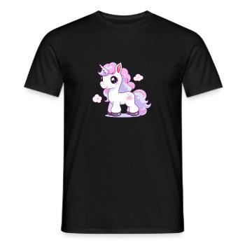 Hübsches Einhorn - Männer T-Shirt - Schwarz - Vorne - AI Model Male 178 light (178cm)