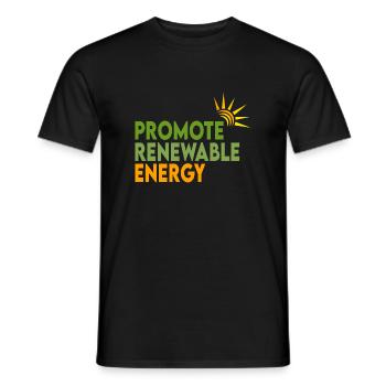 Énergies renouvelables - T-shirt homme - noir - Devant - AI Model Male 178 light (178cm)