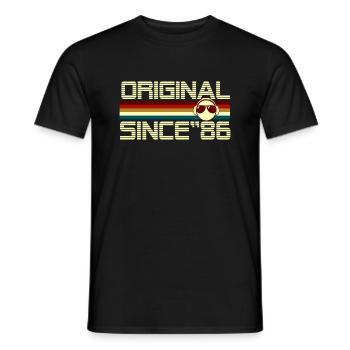 Since 86 - Men's T-Shirt - black - Front - AI Model Male 178 light (178cm)