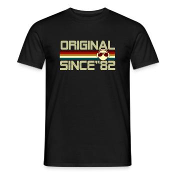 Since 82 - Men's T-Shirt - black - Front - AI Model Male 178 light (178cm)